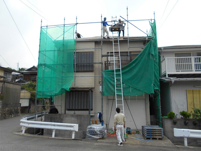 屋根瓦葺き替え&塗装工事