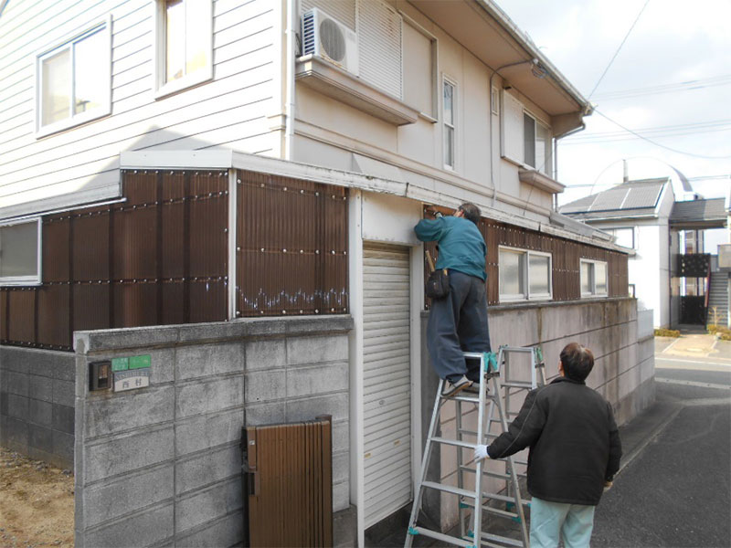 ★ストックヤード波板張替え工事！！