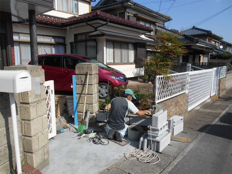 ★車庫シャッター交換&門廻り改修工事！！