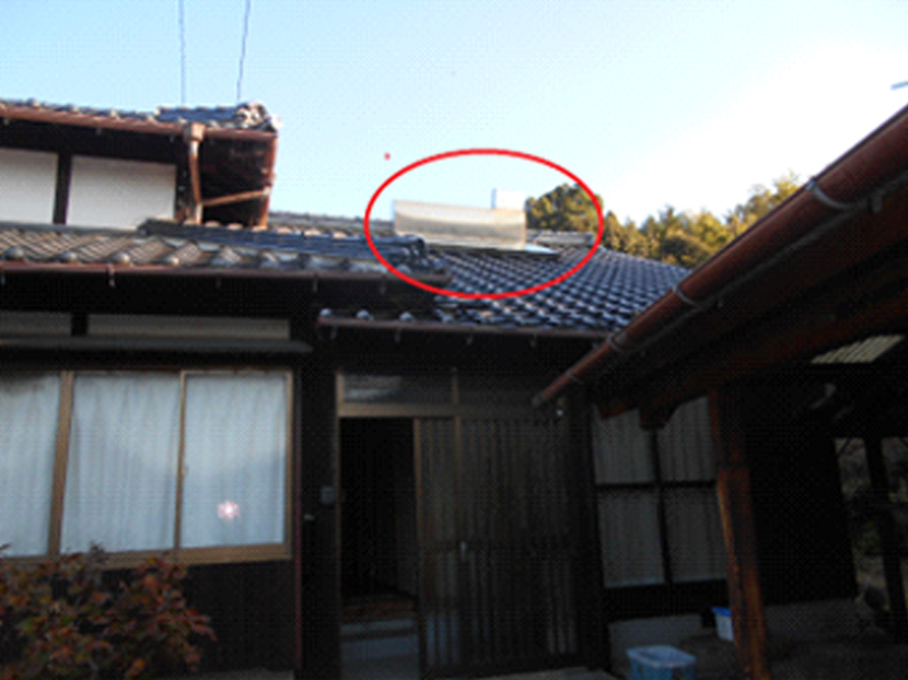 〇が太陽熱温水器です!!